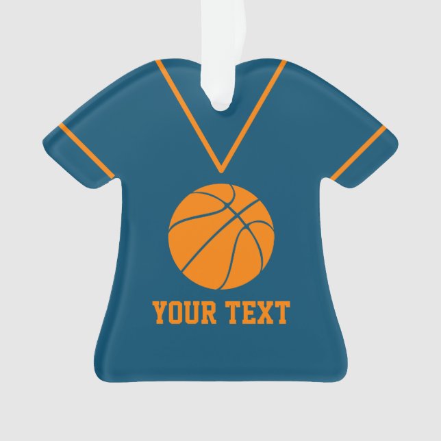 Personalised Basketball Jersey custom name Ornament (Front)