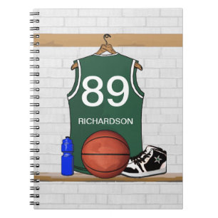 Personalised Basketball Jersey (green) Journal