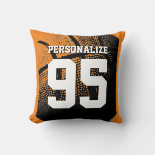 Personalised basketball jersey number throw pillow