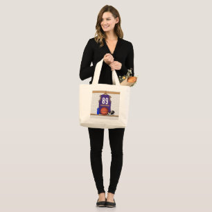 Personalised Basketball Jersey (PG) Large Tote Bag