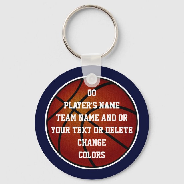 Personalised Basketball Keychains Bulk, Your Colou (Front)