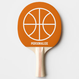 Personalised basketball logo ping pong paddle