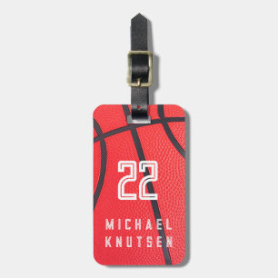 Personalised Basketball Luggage Tag