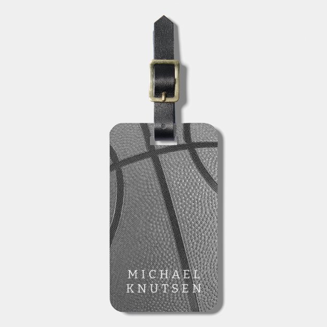 Personalised Basketball  Luggage Tag (Front Vertical)