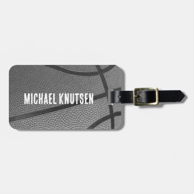 Personalised Basketball  Luggage Tag (Front Horizontal)