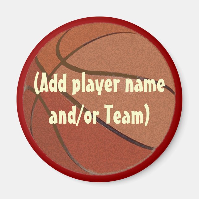 Personalised Basketball Magent Magnet (Front)
