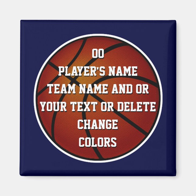 Personalised Basketball Magnets, BULK or Buy One Magnet (Front)