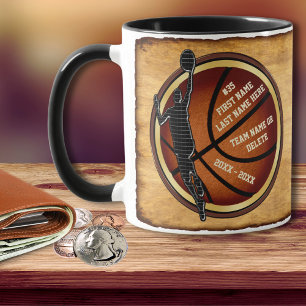 Personalised, Basketball Mugs for Players, Coaches