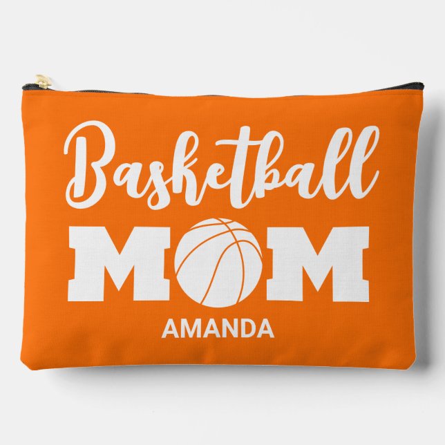 Personalised Basketball Mum Name Accessory Pouch (Front)