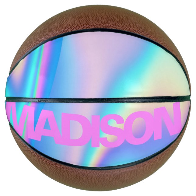 Personalised Basketball Name Pink Girly Modern (Front)