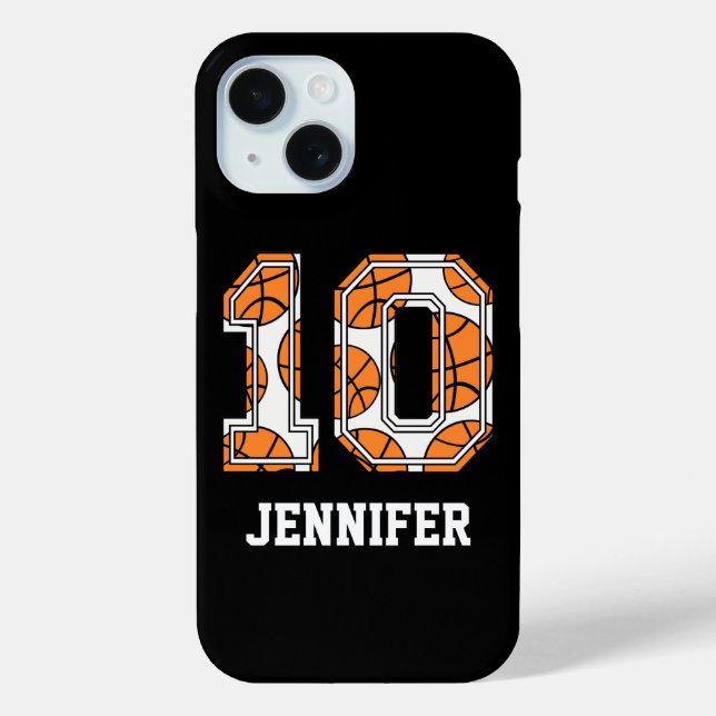 Personalised Basketball Number 10 Case-Mate iPhone Case (Back)