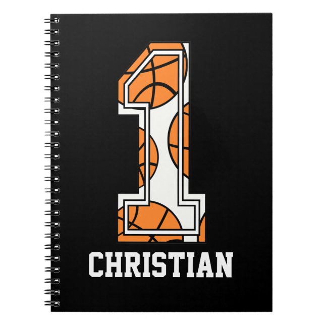 Personalised Basketball Number 1 Notebook (Front)