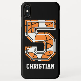 Personalised Basketball Number 5 iPhone XS Max Case