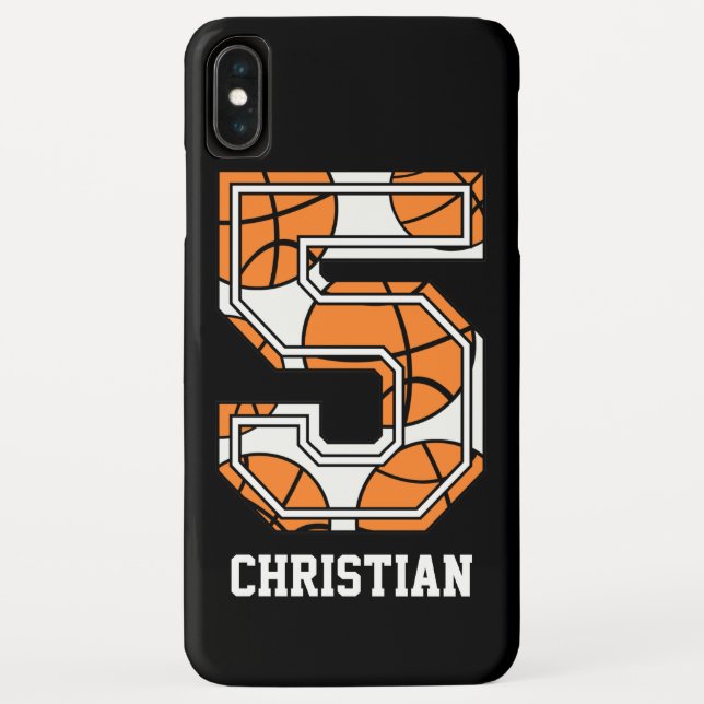 Personalised Basketball Number 5 Case-Mate iPhone Case (Back)