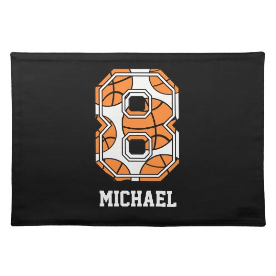 Personalised Basketball Number 8 Placemat