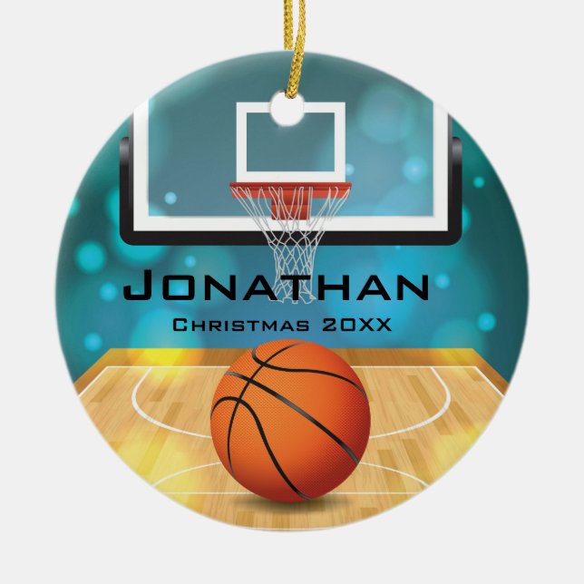 Personalised Basketball Ornament (Front)