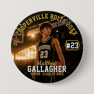 Personalised Basketball Photo Button