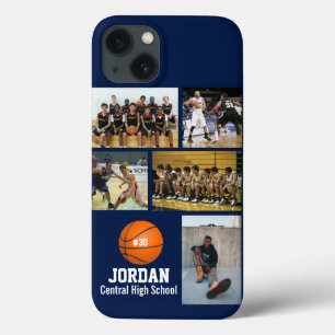 Personalised Basketball Photo Collage Name Team # iPhone 13 Case