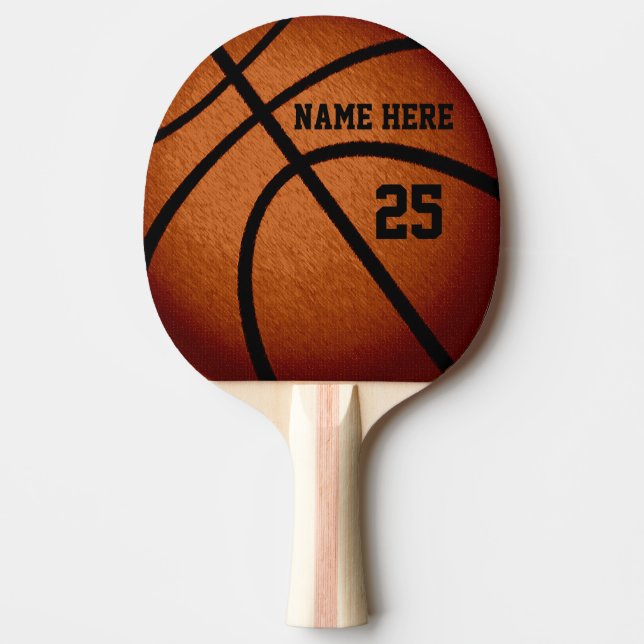 Personalised Basketball Ping Pong Paddle (Front)