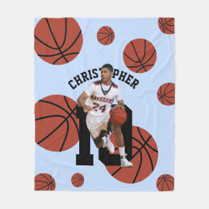 Personalised Basketball Player Fleece Blanket