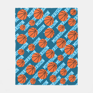 Personalised Basketball Player Name Fleece Blanket