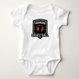 Personalised Basketball Player NAME Slam Dunk Team Baby Bodysuit