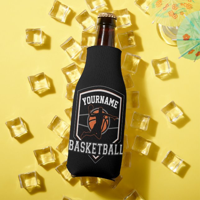 Personalised Basketball Player NAME Slam Dunk Team Bottle Cooler (In Situ Summer)