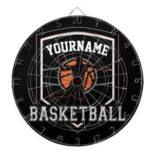 Personalised Basketball Player NAME Slam Dunk Team Dartboard