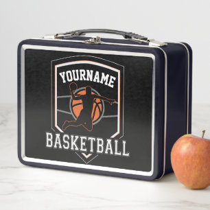 Personalised Basketball Player NAME Slam Dunk Team Metal Lunch Box