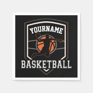 Personalised Basketball Player NAME Slam Dunk Team Napkin
