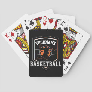 Personalised Basketball Player NAME Slam Dunk Team Playing Cards