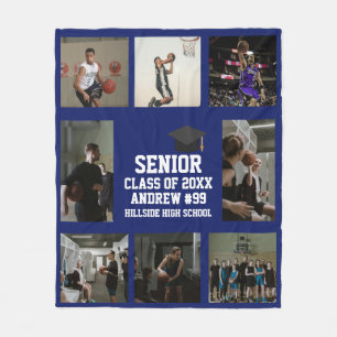 Personalised Basketball Senior Class Of Graduation Fleece Blanket