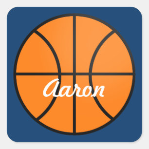 Personalised Basketball Sports Party Stickers