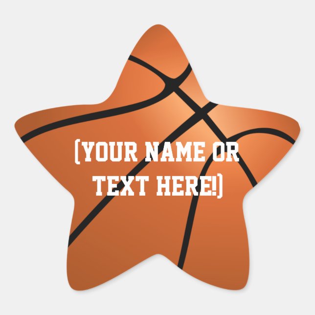 Personalised Basketball Star stickers (Front)