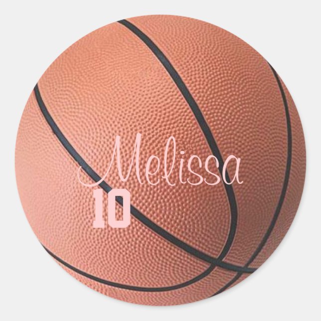 Personalised Basketball Stickers (Front)