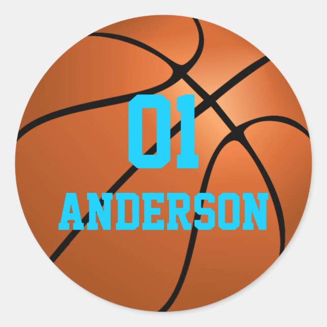 Personalised Basketball Stickers (Front)