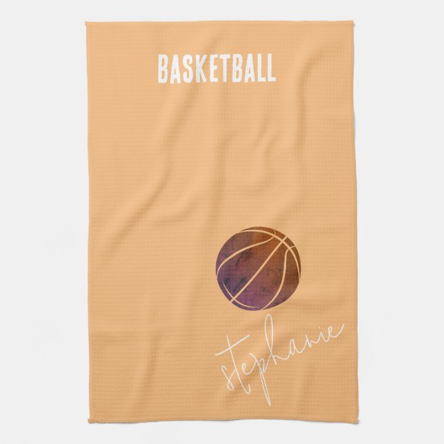 Personalised Basketball Tea Towel (Vertical)