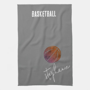 Personalised Basketball Tea Towel