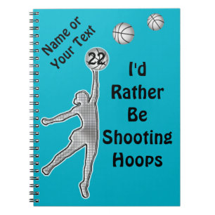 Personalised Basketball Team Gift Ideas for Girls Notebook