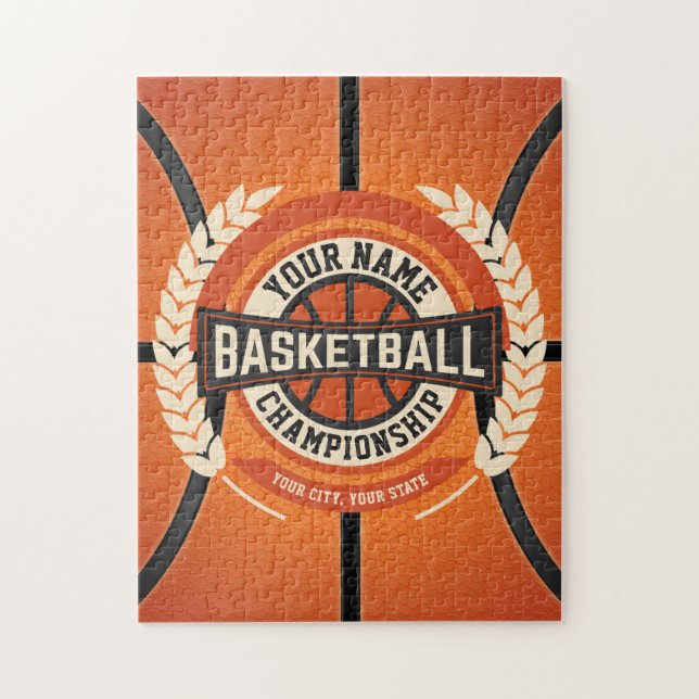 Personalised Basketball Team Player Custom Athlete Jigsaw Puzzle (Vertical)