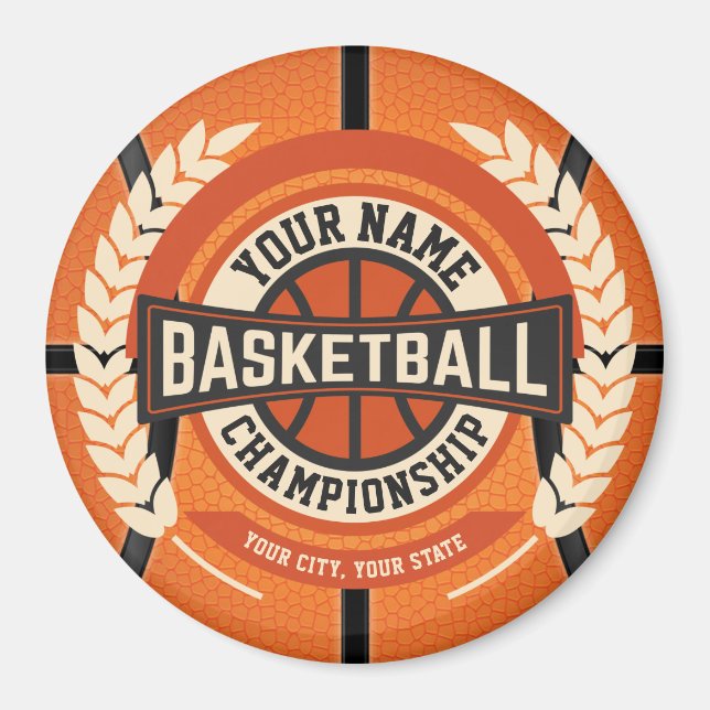 Personalised Basketball Team Player Custom Athlete Magnet (Front)