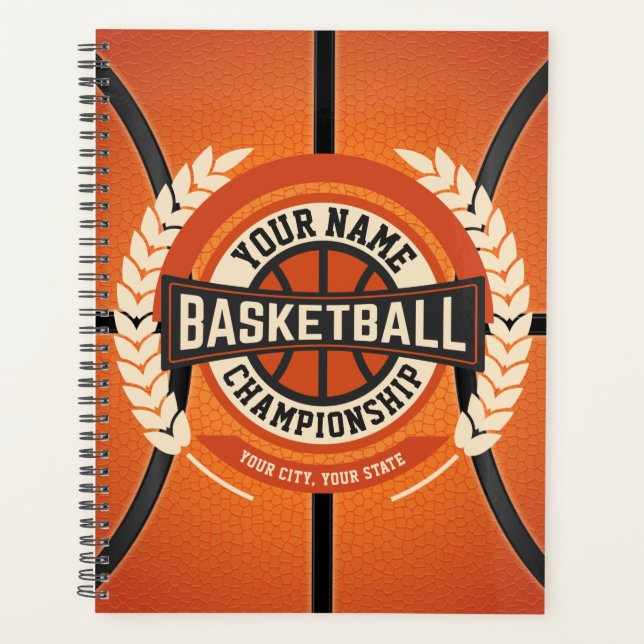 Personalised Basketball Team Player Custom Athlete Planner (Front)