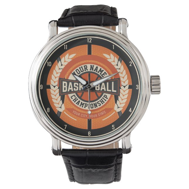 Personalised Basketball Team Player Custom Athlete Watch (Front)