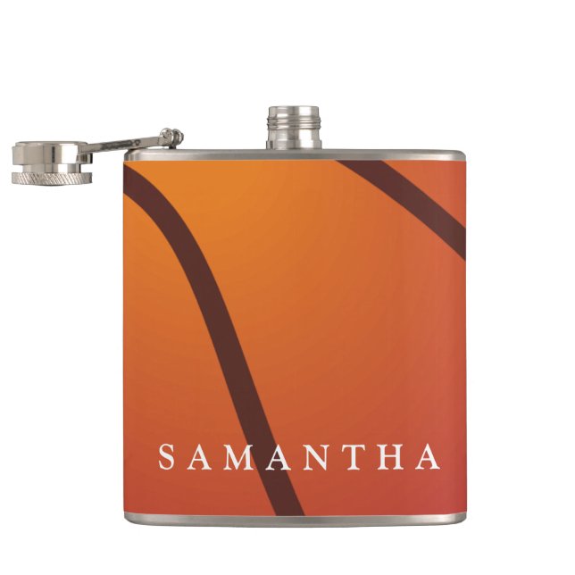 Personalised Basketball Themed Flask (Opened)