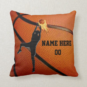 Personalised Basketball Throw Pillow withYOUR TEXT