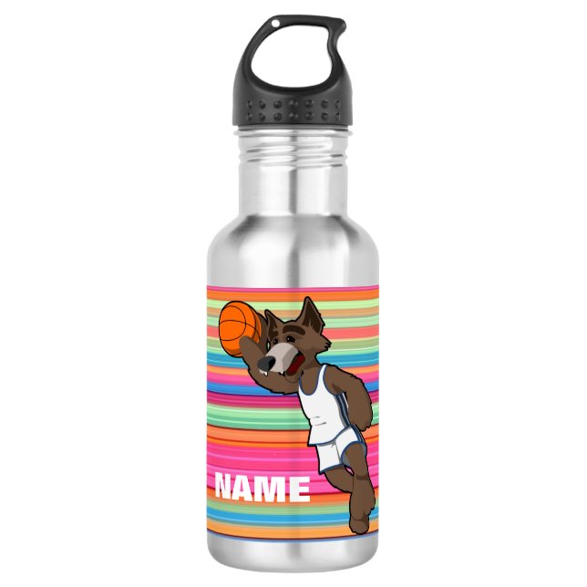Personalised Basketball Water Bottle (Front)