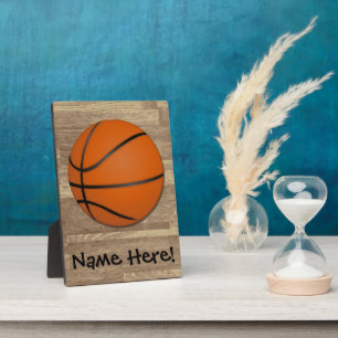 Personalised Basketball Wood Floor Plaque