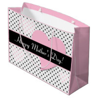 Personalised Basketweave, Pink Hearts Mother's Day