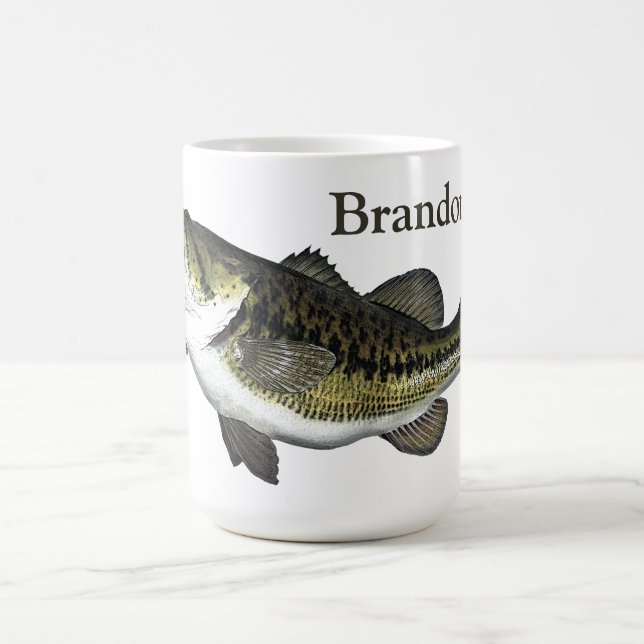 Personalised Bass Fish  Coffee Mug (Center)
