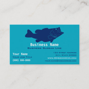 Personalised Bass Fishing Guide Business Card